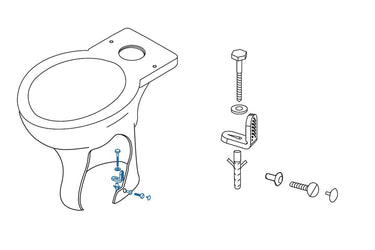 Cofan – Conjunto de Tornillos para Inodoro | Fijación Horizontal | Soporte de Nylon | Incluye Tornillos y Tapones